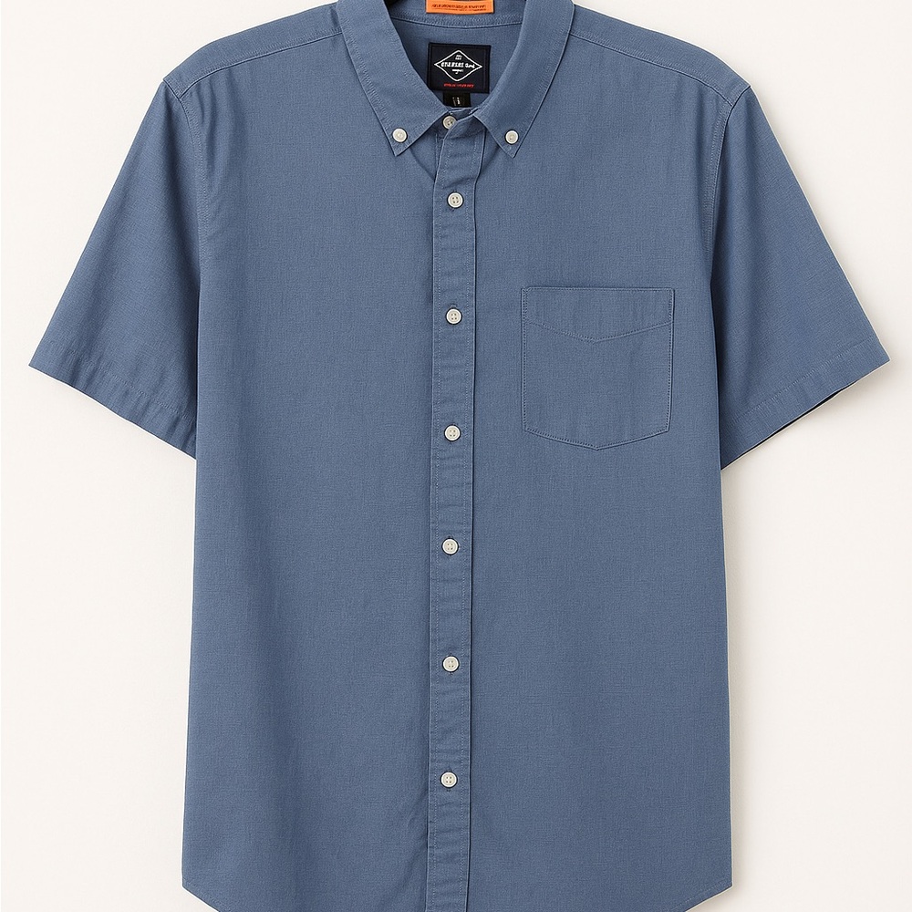 St. John’s Bay Comfort Stretch Blue Button Down Shirt | Men’s XL